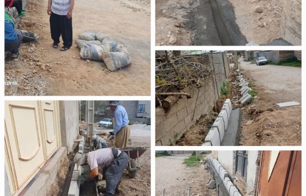 اجرای جدول گذاري محلات شهر آسمان آباد